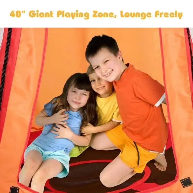 40'' Kids Hanging Tent Swing Saucer Chair Swing Tent Set