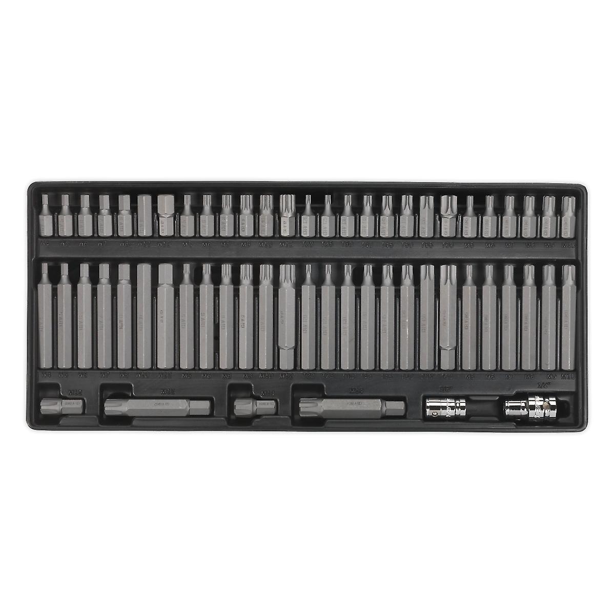 Sealey Tbt11 Tool Tray With Ribe/Spline/Hex/Security Trx-Star Bit Set 60Pc