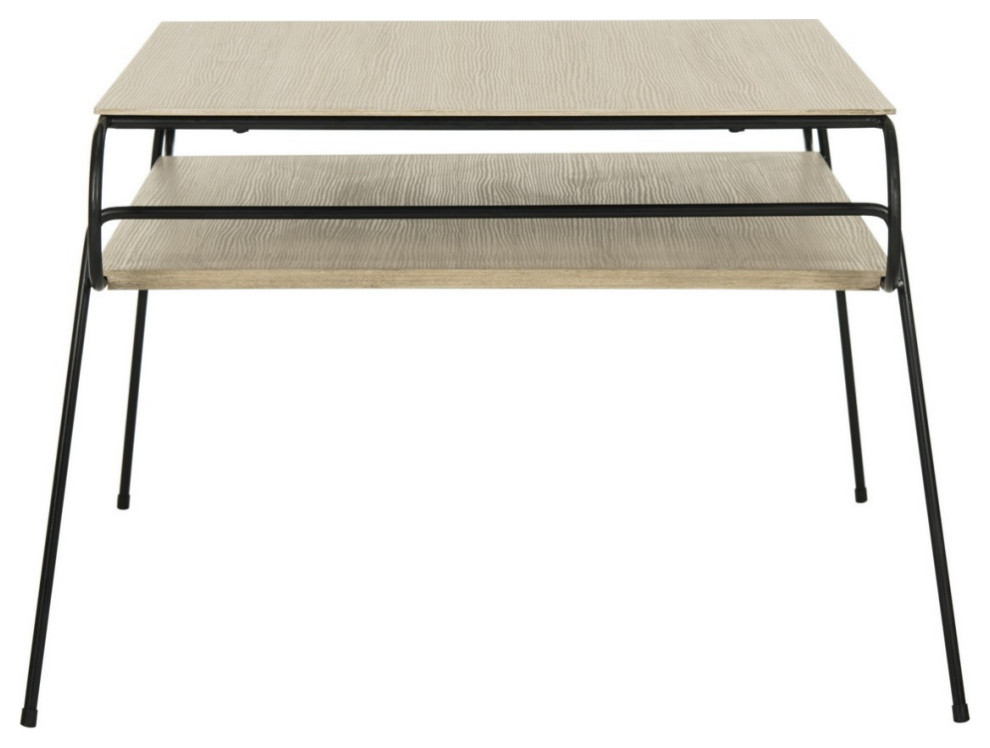 Rhonda Retro Mid Century Two Tier Coffee Table Light Grey/ Black   Modern   Coffee Tables   by Virgil Stanis Design  Houzz