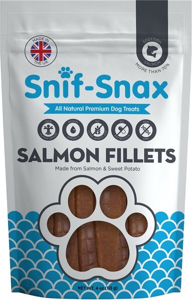 Snif-Snax Smoked Salmon and Sweet Potato Fillet Strips Grain-Free Dog Treats