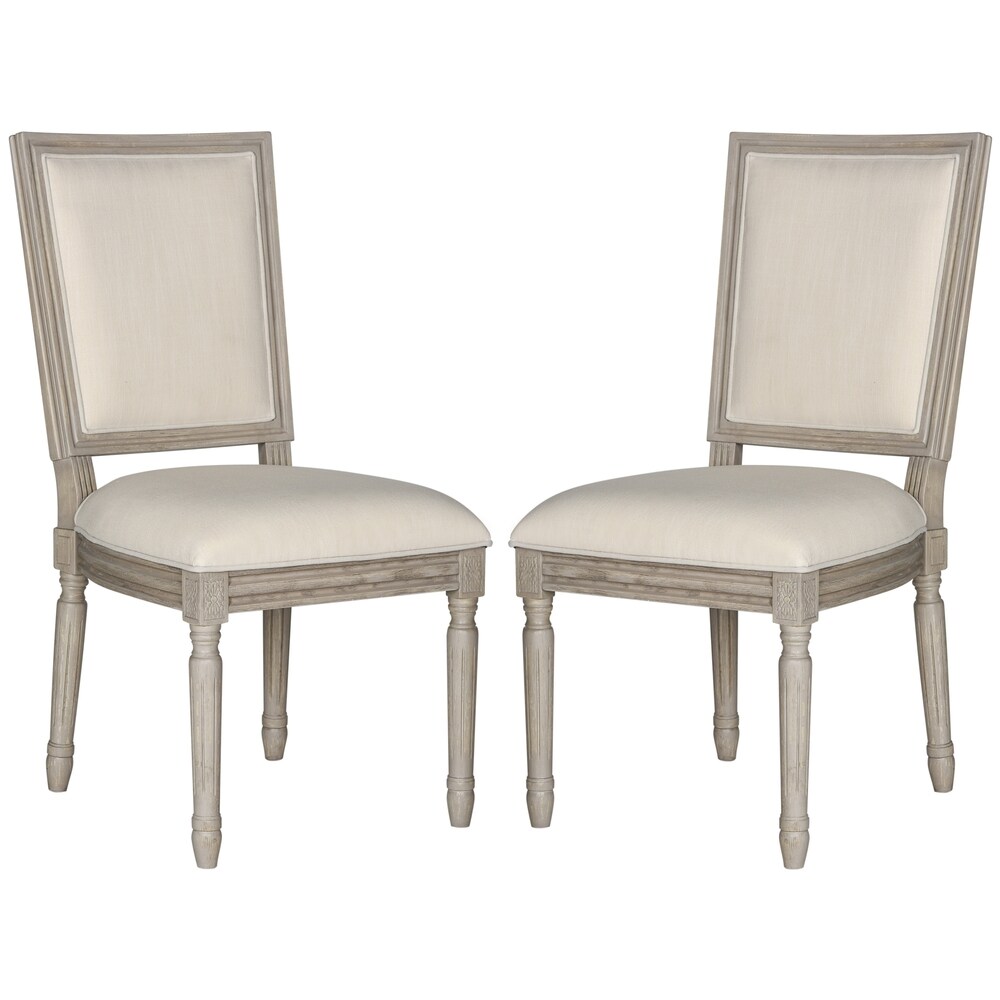 SAFAVIEH Dining Buchanan Light Beige Rectangular Dining Chair (Set of 2)   19\