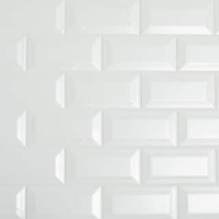 Daltile Restore 3 in. x 6 in. Ceramic Bevel Bright White Subway Tile (10 sq. ft.  case) RE1536MODBHD1P4