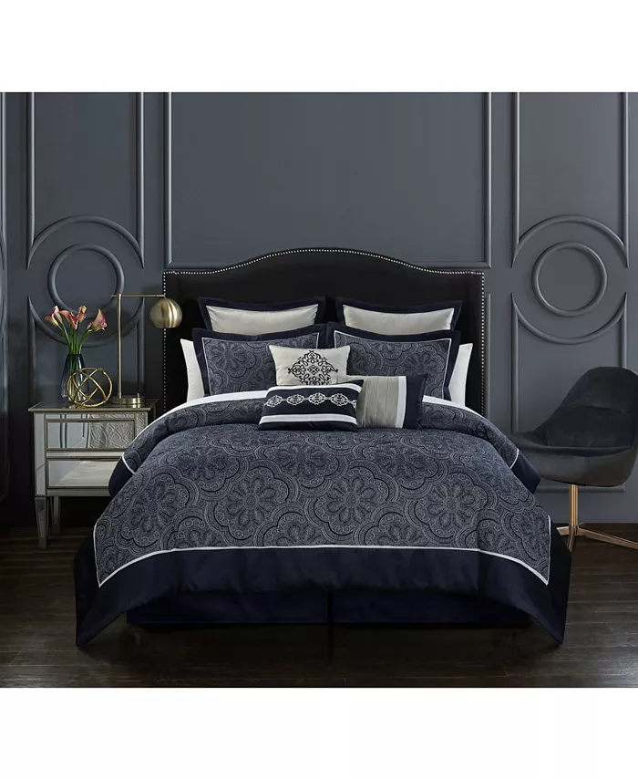 Chic Home Meryl 9 Piece Comforter Set， Queen