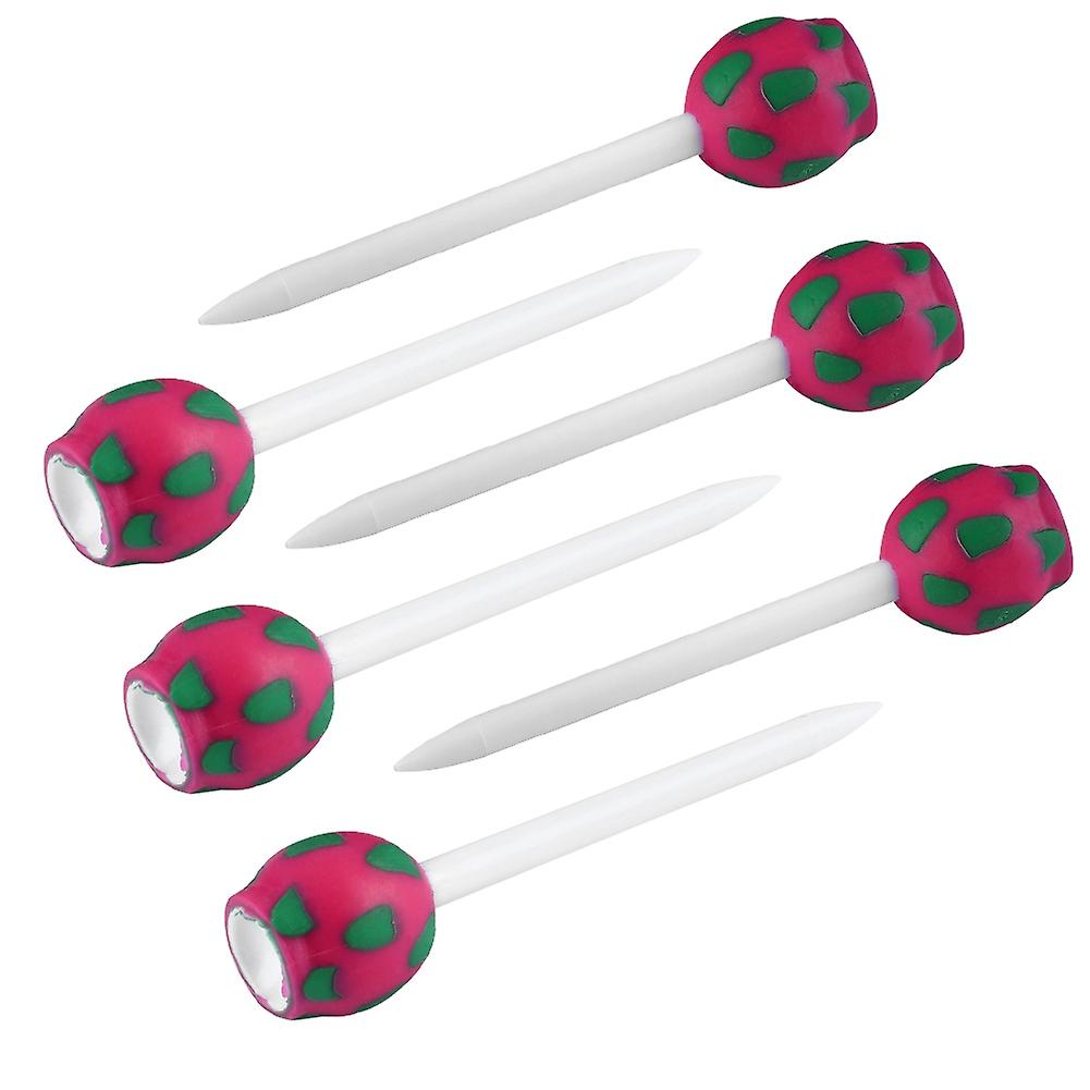 6pcs Portable Flower Shape Plastic Golf Tees Set Golfing Training Practice Tool Accessory