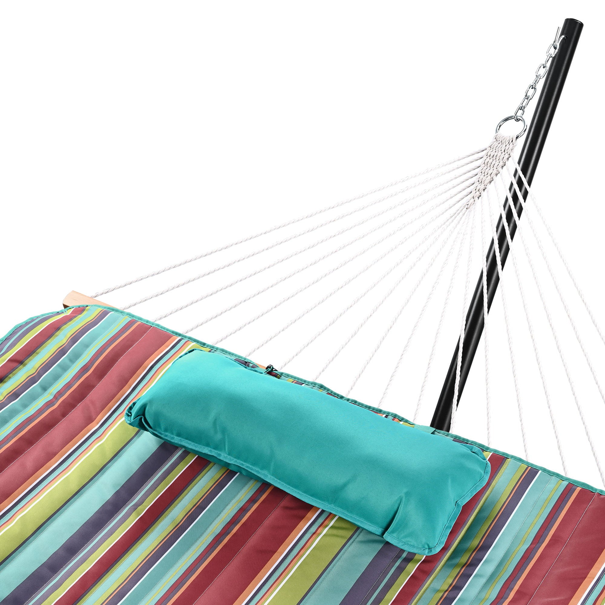 Hammock with Stand for 2 Person with Carrying Case 500Lbs Quilted Outdoor Patio