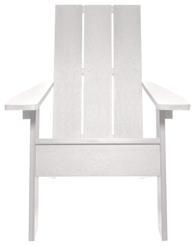 Modern Adirondack Chair With Footrest  Weatherproof Plastic Frame   Beach Style   Adirondack Chairs   by Decor Love  Houzz