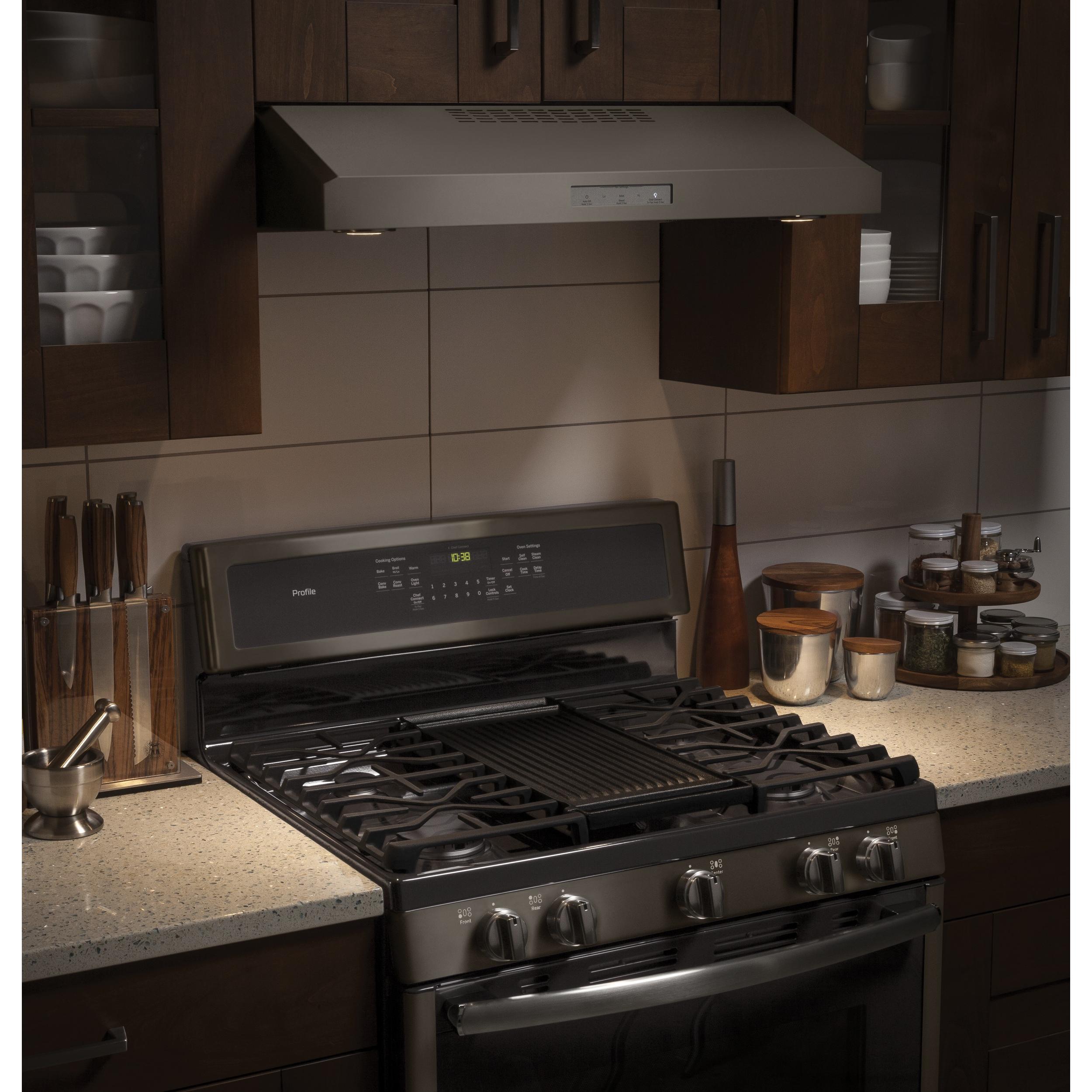 GE Profile 30-Inch Under Cabinet Range Hood with 4 Speeds PVX7300EJESC