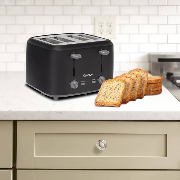 Kenmore 4 slice Toaster With Dual Controls Matte Black