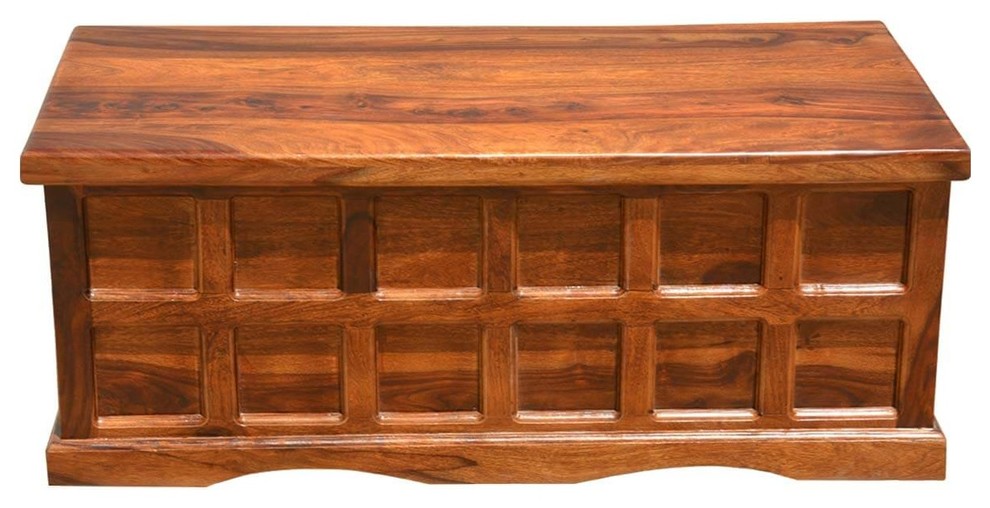 Solid Wood Handmade Traditional Coffee Table Storage Box Chest   Transitional   Coffee Tables   by Sierra Living Concepts Inc  Houzz