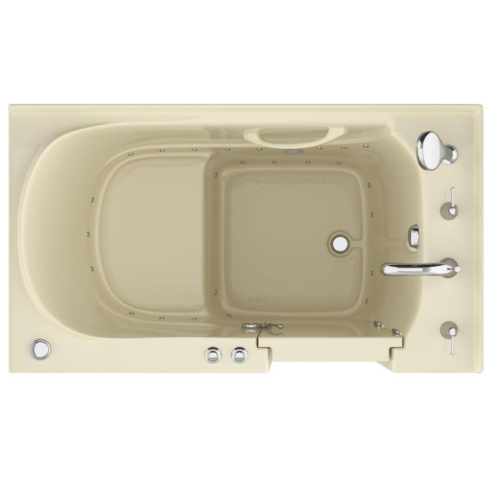 Universal Tubs HD Series 30 in. x 53 in. Right Drain Quick Fill Walk-In Air Tub in Biscuit HD3053RBA