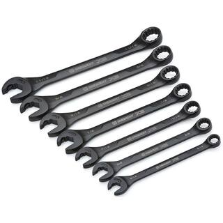 Crescent Ratcheting Open-End  Static Box-End SAE Combination Wrench Set (7-Piece) CX6RWS7