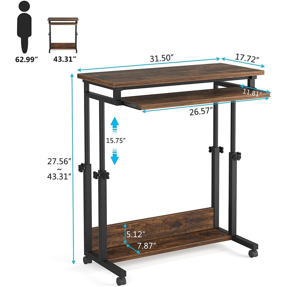 Portable Laptop Desk for Sofa and Bed  Height Adjustable Small Standing Table