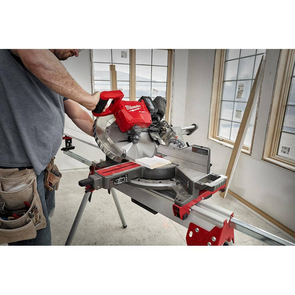 Milwaukee M18 FUEL 18V Lithium-Ion Brushless Cordless 12 in. Dual Bevel Sliding Compound Miter Saw (Tool-Only) 2739-20