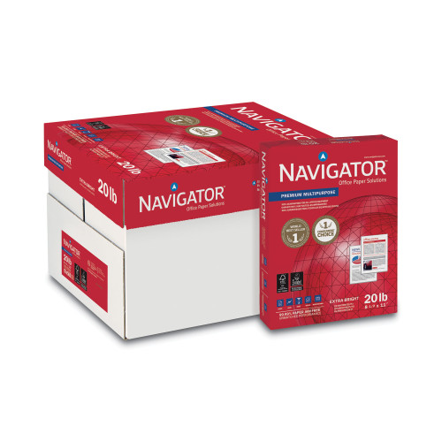 Navigator Premium Multipurpose Copy Paper， 97 Bright， 20lb， 8.5 x 11， White， 500 Sheets/Ream， 10 Reams/Carton (NMP1120)