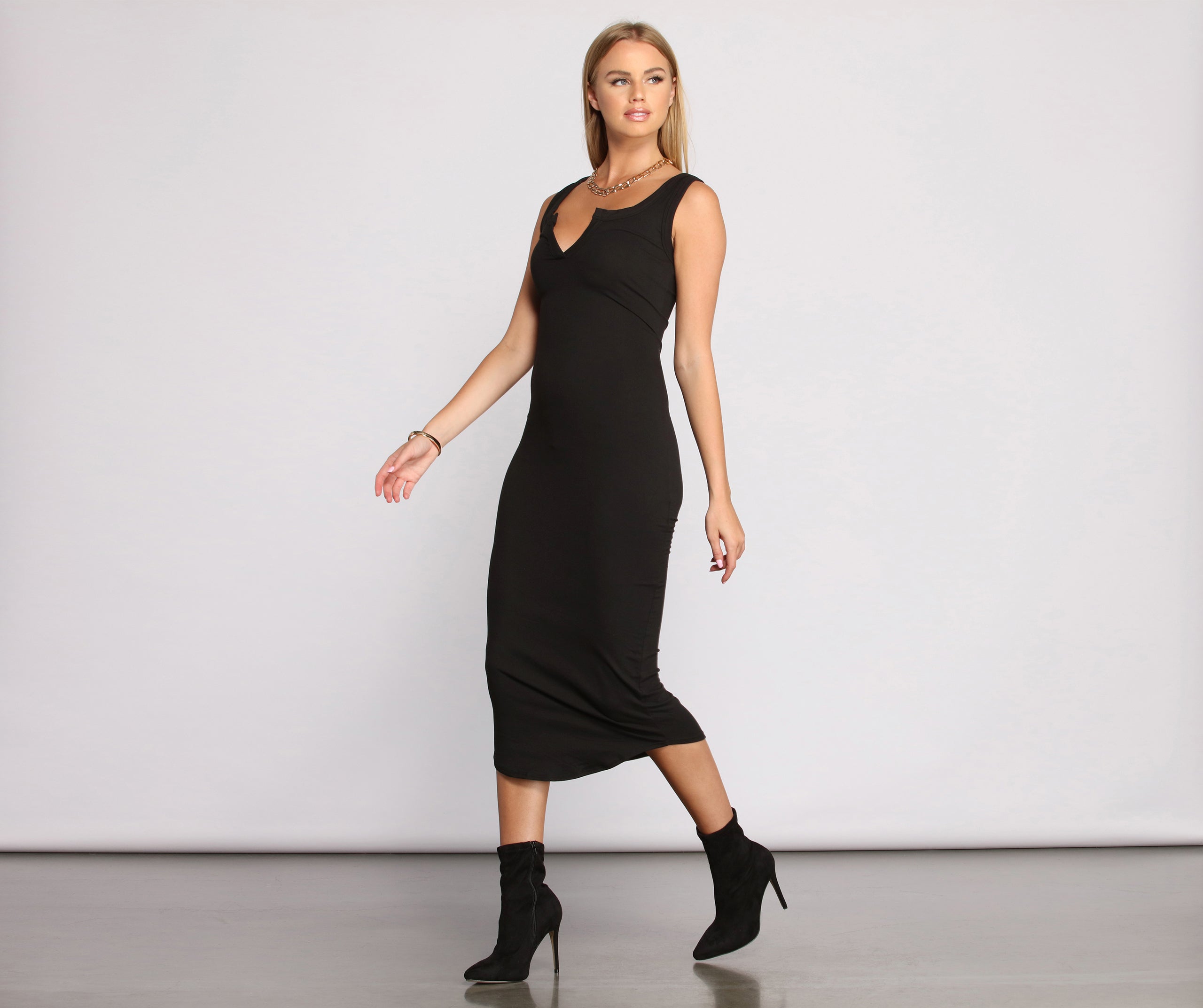 Basic Vibes Knit Midi Dress