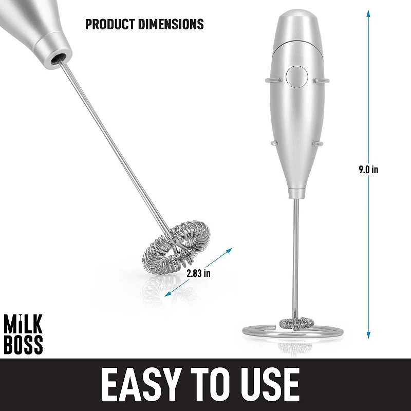 Milk Frother With 16-Piece Stencils