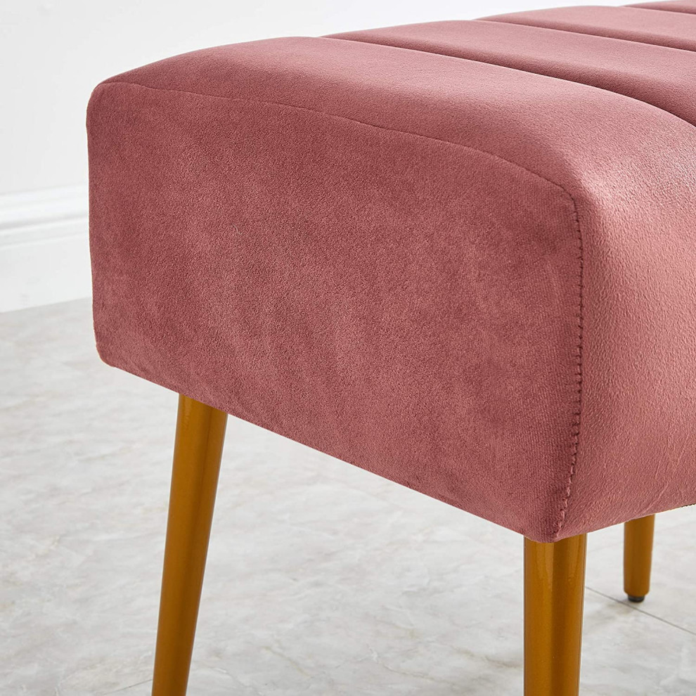 Upholstered Velvet Footrest Ottoman   Transitional   Footstools And Ottomans   by Imtinanz  LLC  Houzz