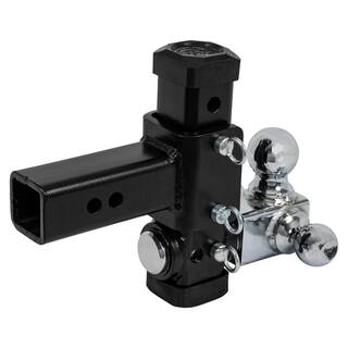 Buyers Products Company Adjustable Tri-Ball Hitch with Chrome Towing Balls for 2-12 in. Hitch Receivers 1802500