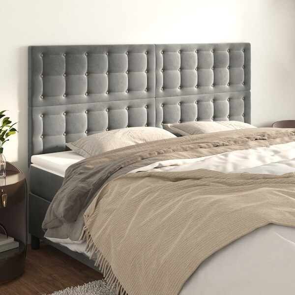 vidaXL Headboard Dark/Light Gray 39.4