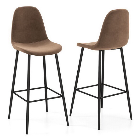 Costway 29.5 Inches High Back Bar Stools Set of 2 ...