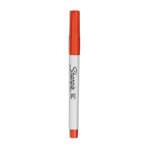 Sharpie Ultra Fine Tip Permanent Marker， Extra-Fine Needle Tip， Red， Dozen (37002)