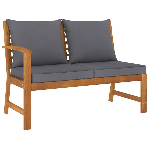 vidaXL 4 Piece Patio Lounge Set with Cushion Solid Acacia Wood