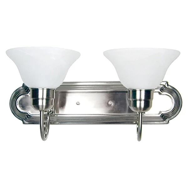 Monica 2 Light Vanity Lighting, In Satin Nickel - Satin Nickel