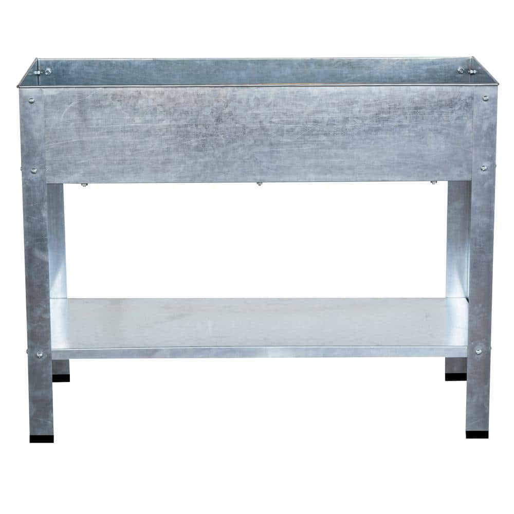 AmeriHome Galvanized Metal Elevated Garden Planter 806991