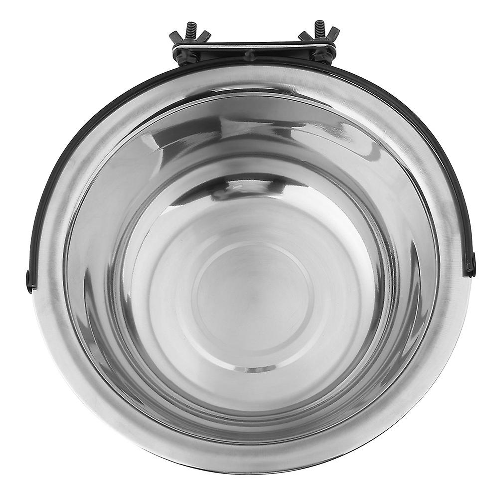 Dog Bowl Diner Dish Stainless Steel Hanging Medium Small Pet Puppy Cat Food Water Feeder Xl