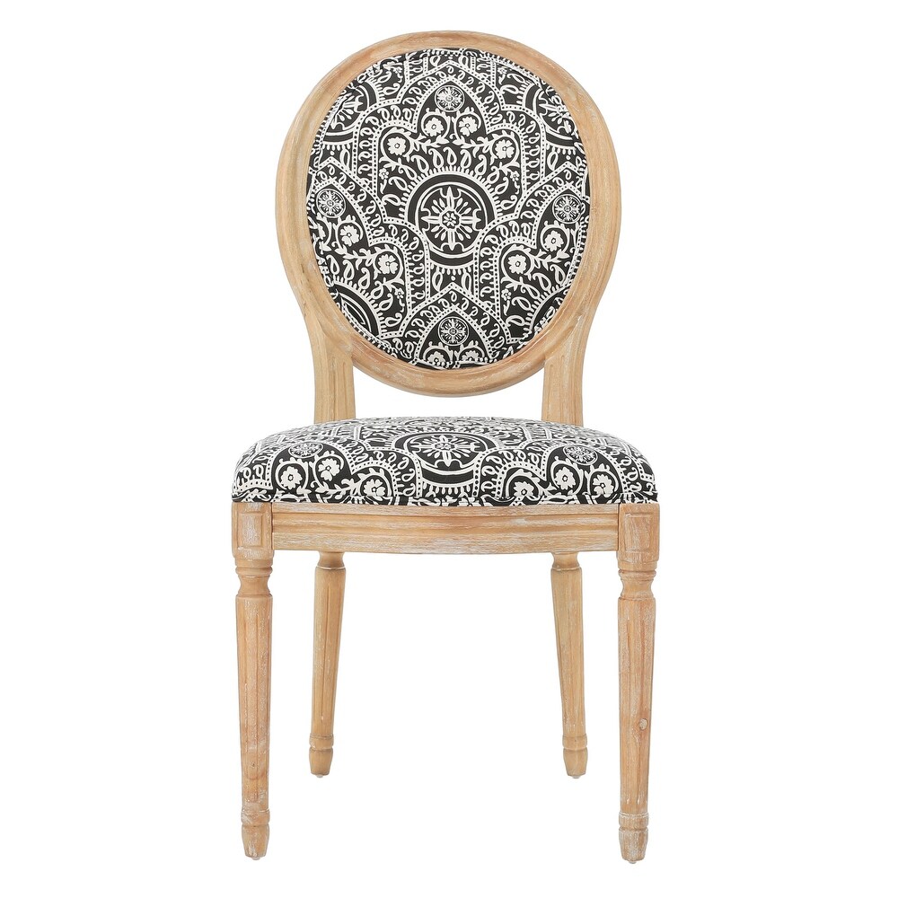 Phinnaeus Patterned Fabric Dining Chair (Set of 2) by Christopher Knight Home