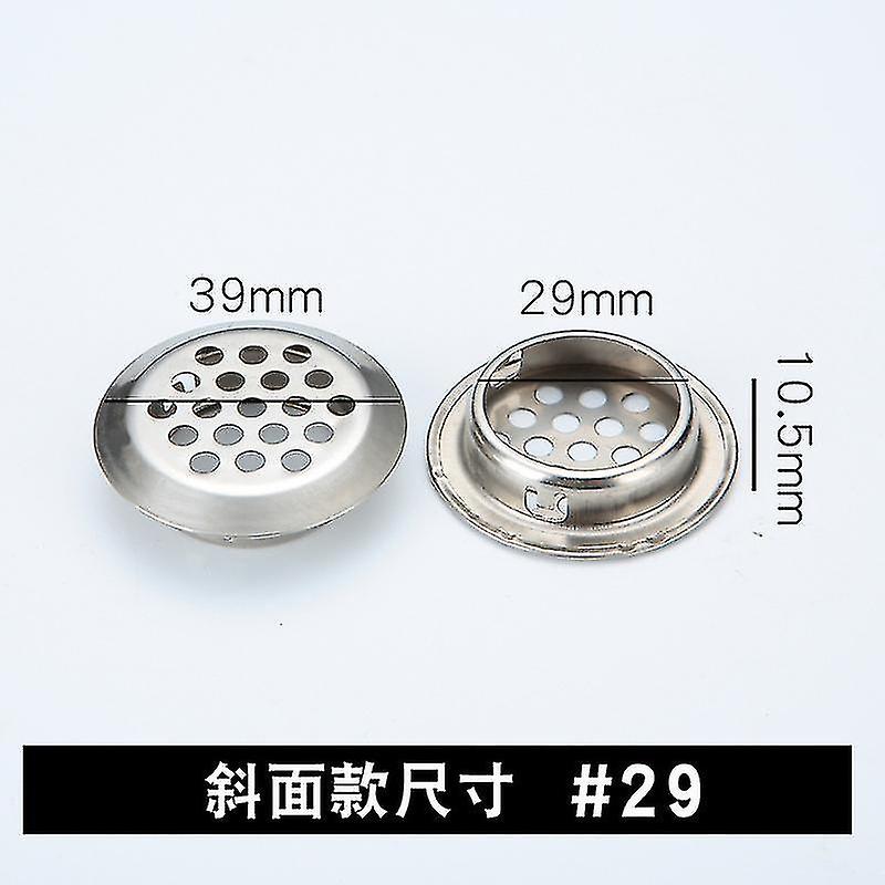 2 Pcs 29mm Stainless Steel Air Vent Hole Ventilation Louver Round Shaped Mesh Hole Air Vent