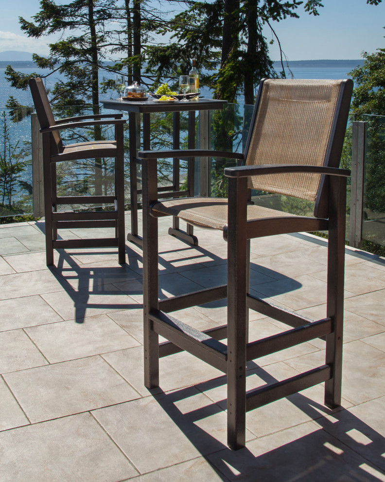 Polywood Coastal 3 Piece Bar Set   Transitional   Outdoor Pub And Bistro Sets   by POLYWOOD  Houzz