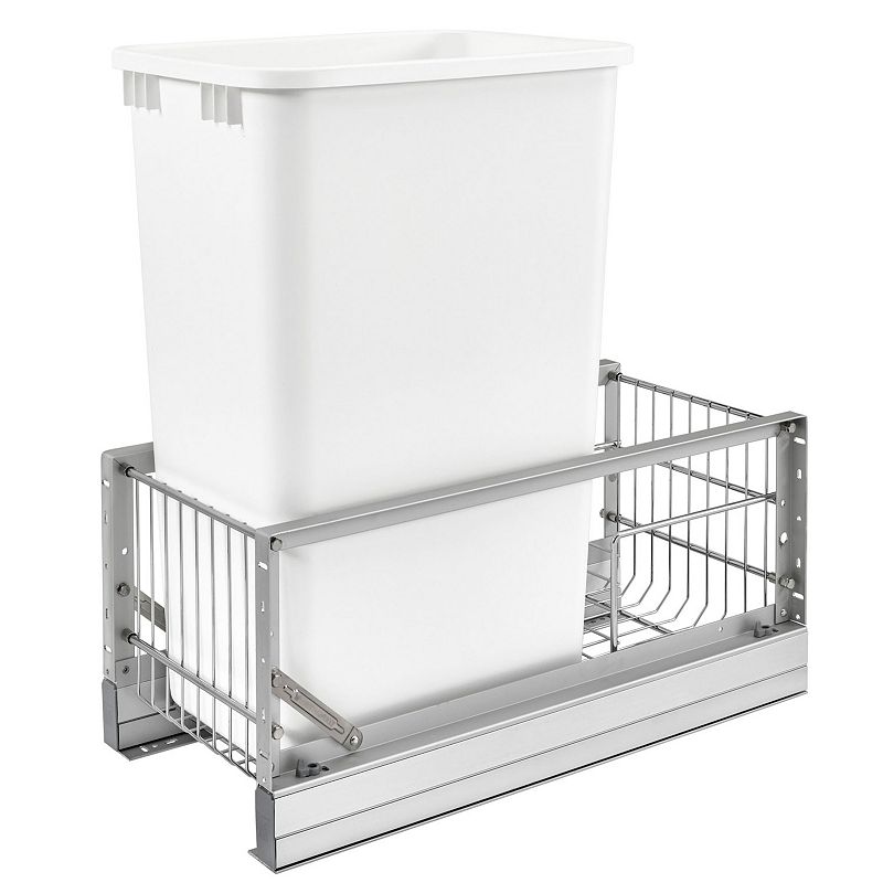 Rev-A-Shelf Single Pull Out Kitchen Cabinet 50 Qt Trash Can， 5349-1550DM-1