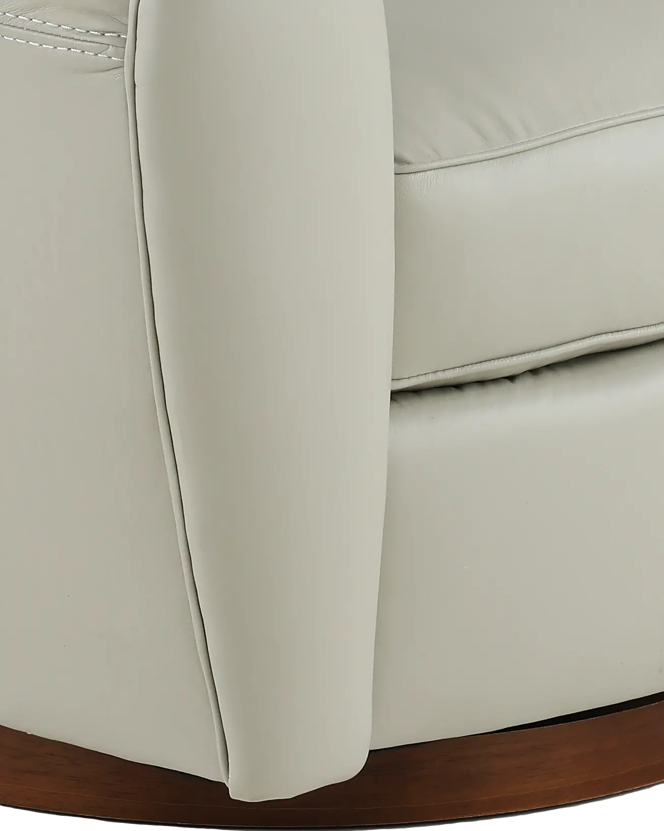 Bali Gray Leather Swivel Chair