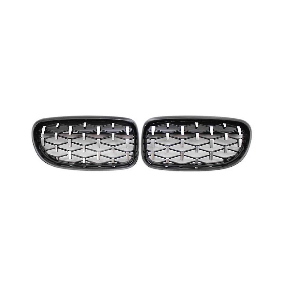 Car Front Bumper Diamond Grille Chrome Kidney Grills For 3 Series E90 E91 4 Doors Facelift 2009-201