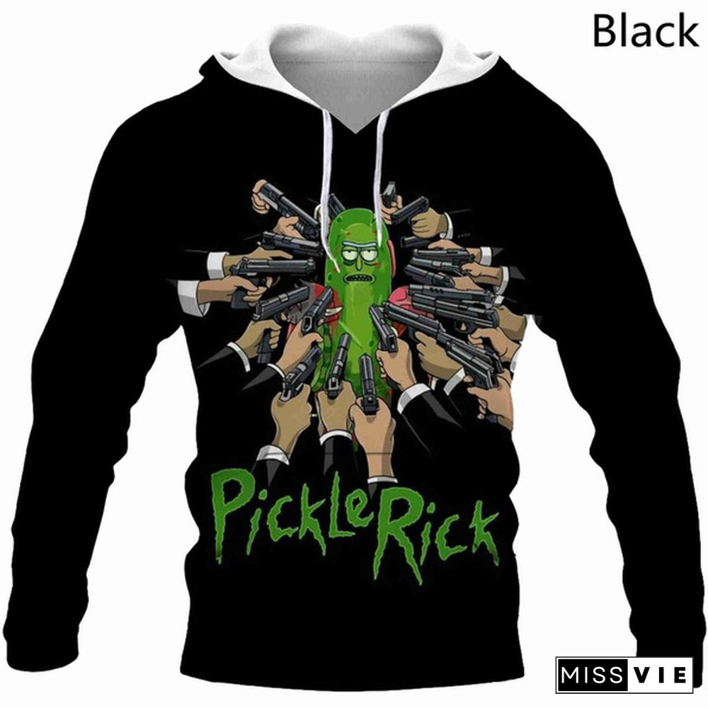 Newest Fashion New Autumn Winter Fashion Rick And Morty 3D Printing Cartoon Hoodie Sweatshirt Casual Pullover For Men And Women Tops Plus Size Xs-5Xl