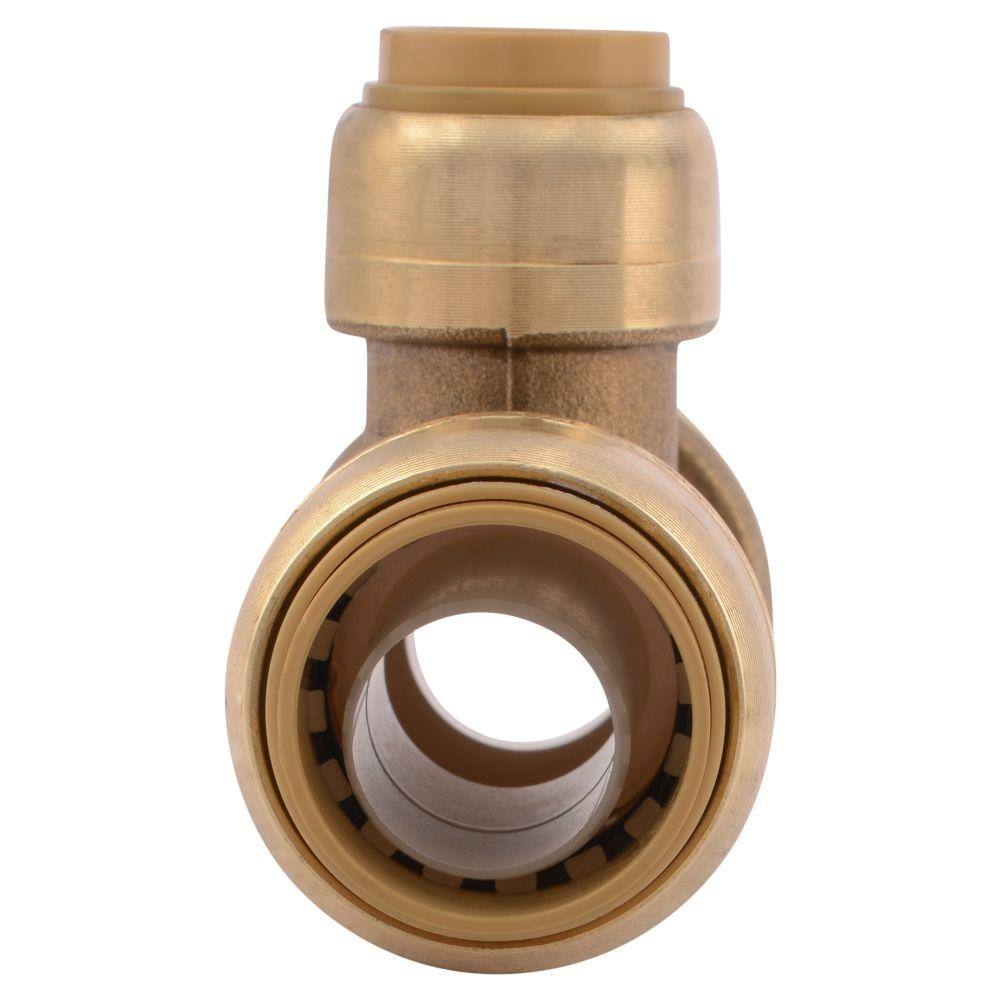 SharkBite 34 in. x 34 in. x 12 in. Push-to-Connect Brass Reducing Tee Fitting U412LFA