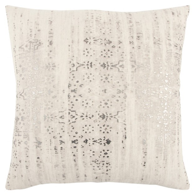 Oversize Geometric Poly Filled Square Throw Pillow White Rizzy Home