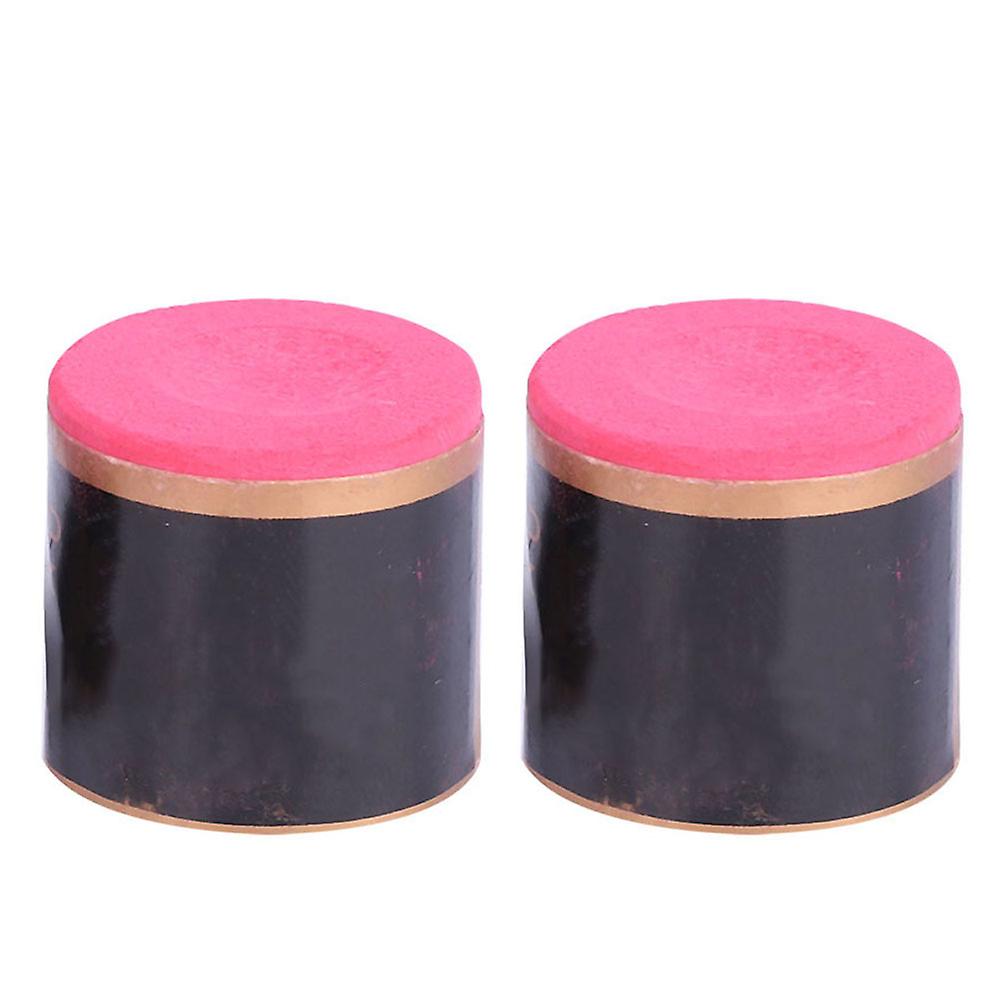 2pcs No Slip Cue Tip Chalk Billiard Pool Cue Dry Chalk Accessory For Snooker Pool (green)