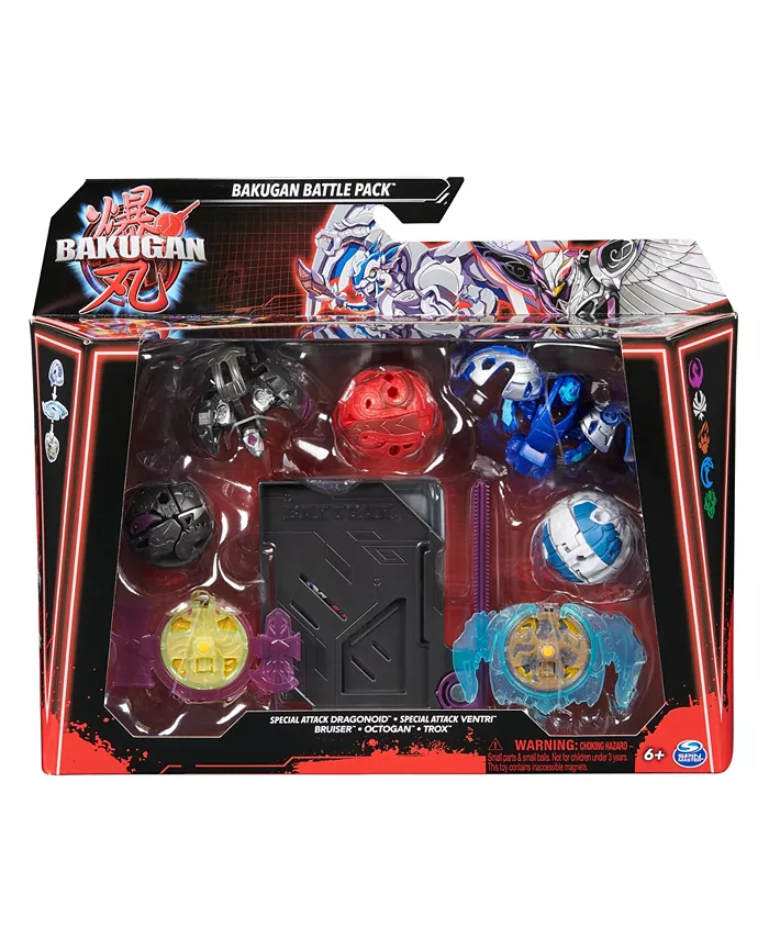 Bakugan Battle 5-Pack  Special Attack Dragonoid  Ventri  Bruiser  Octogan  Trox  Customizable  Spinning Action Figures