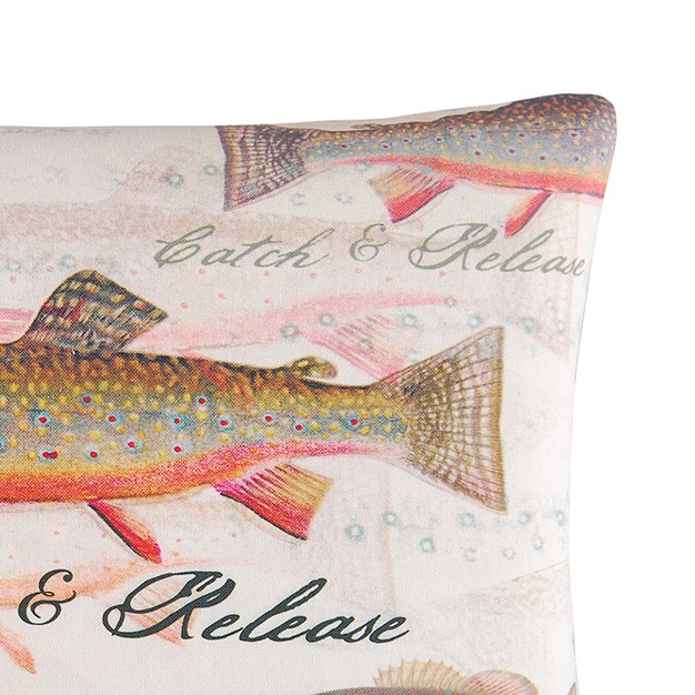 X 18 quot Catch amp Release Fishing Throw Pillow