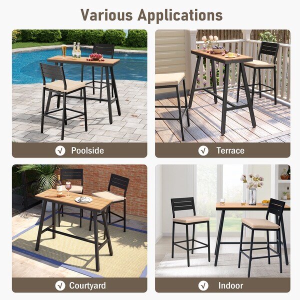 VredHom Outdoor Bar Table Bistro Dining Table