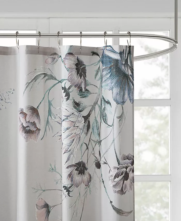 Madison Park Cassandra Printed Cotton Shower Curtain 72 x 72