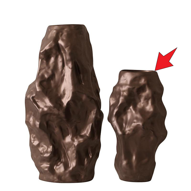 Brown Irregular Vase-B Fa-D2066B