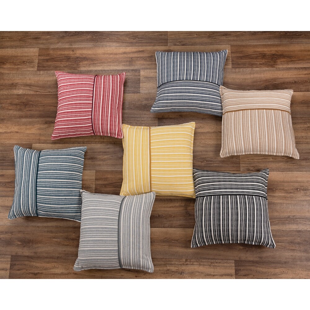 Rizzy Home Woven Stripe Texture Throw Pillow Cover…