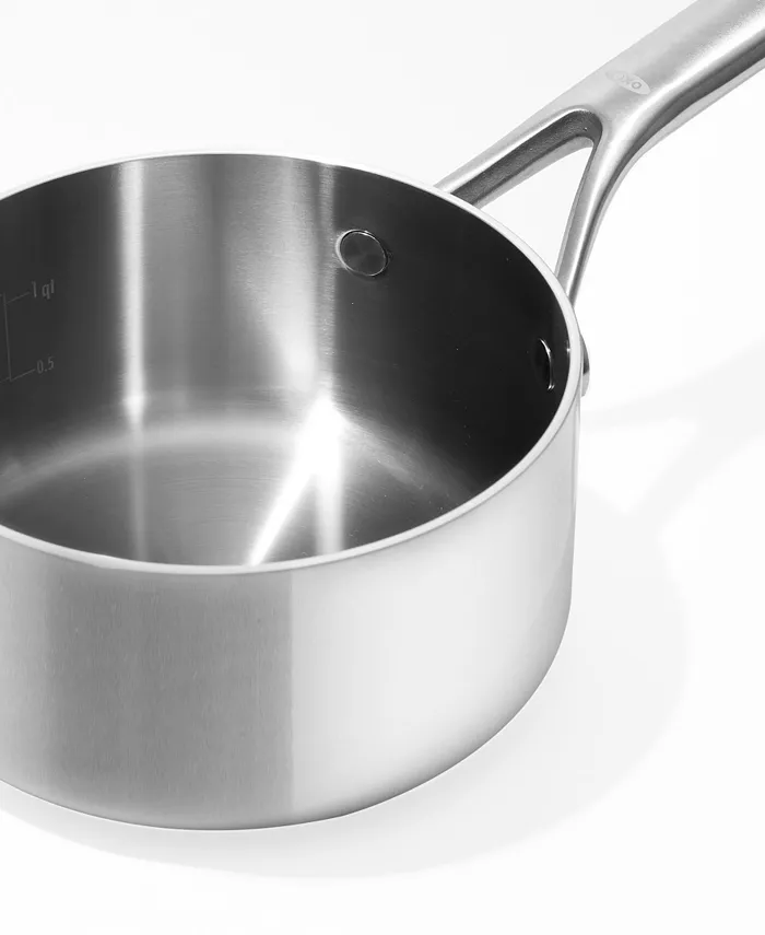 OXO Mira Tri-Ply Stainless Steel 4 Piece Saucepan Set