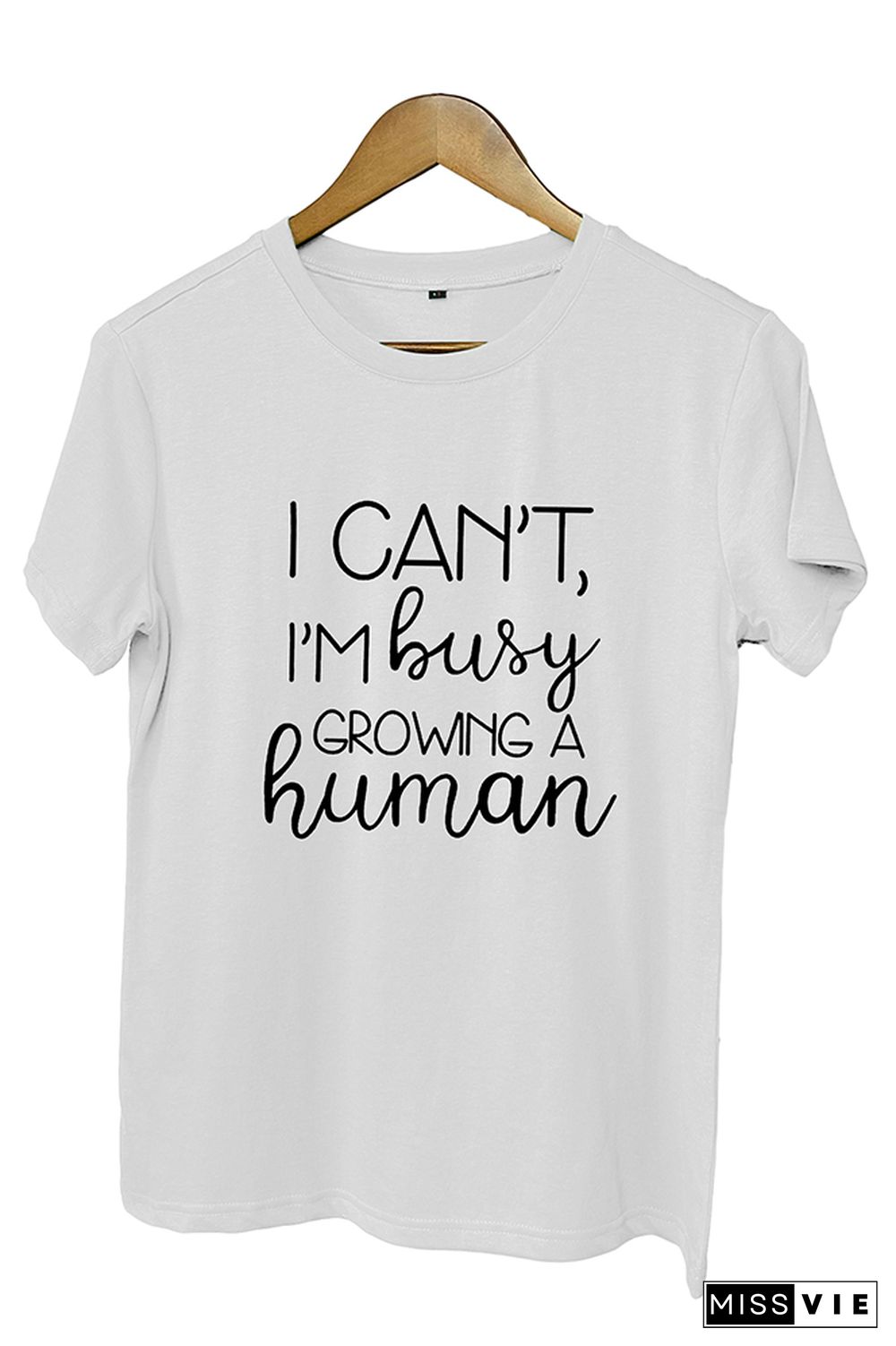 I Can't Busy Growing A Human Graphic Tee Wholesale