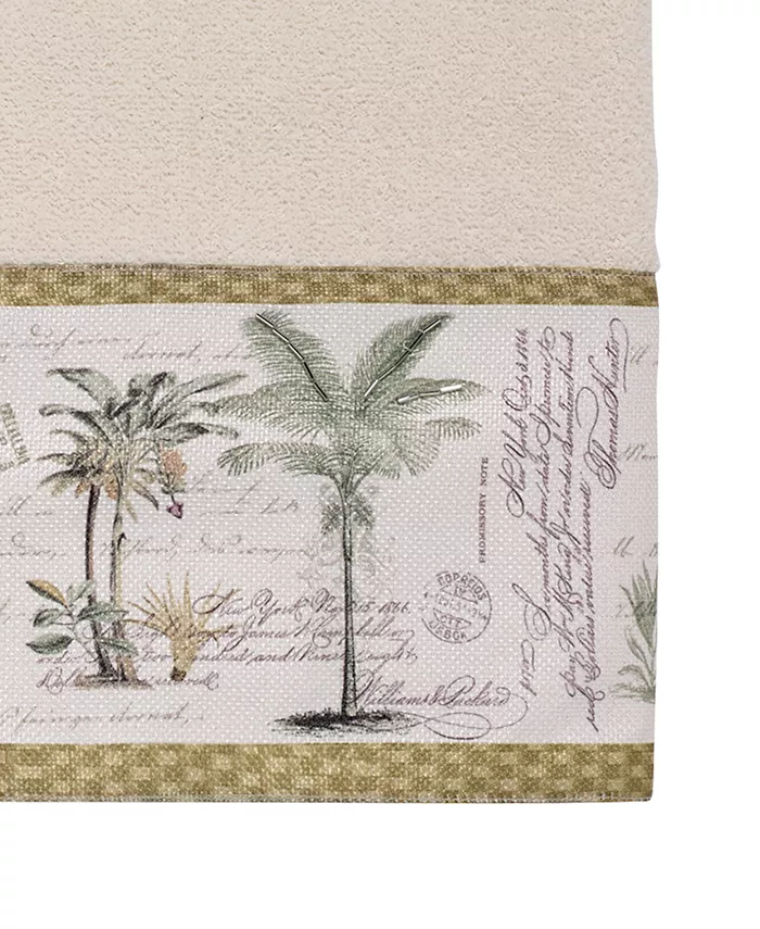 Avanti Colony Palm Tree Bordered Cotton Bath Towel 27 x 50