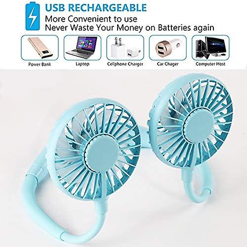 Upgraded Version Portable Neck Fan， Colour Changing Led， With Aromatherapy， 360 Free Rotation And Low Noise Headset Design For Sport， Office， Home， Ou