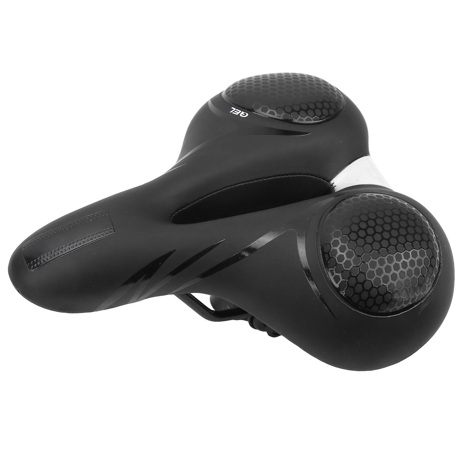 Bike Saddle Ergonomics Soft Wear Resisting Reflective Strip Design Bicycle Saddle Cushion For Cyclingblack White